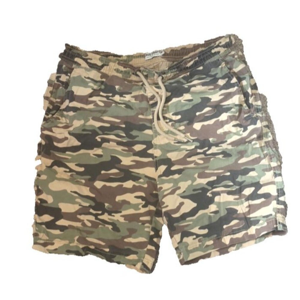 True Craft Camo Camoflauge Shorts Elastic Waist Size Medium M Y2K